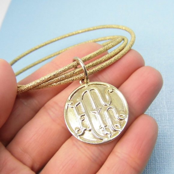 ARMANI A|X triple Bangle Charm Bracelet - Picture 1 of 5